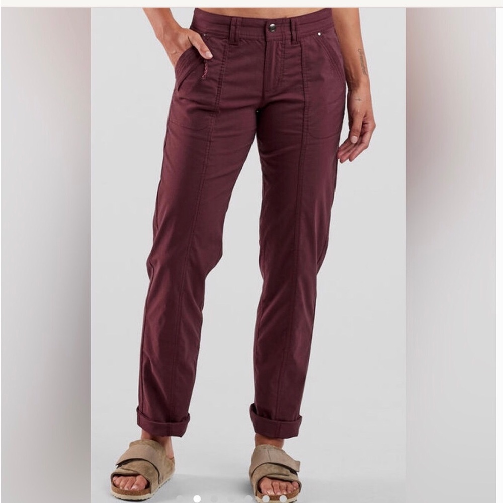 Title nine Big B Brash pants, size 6, deep maroon, EUC